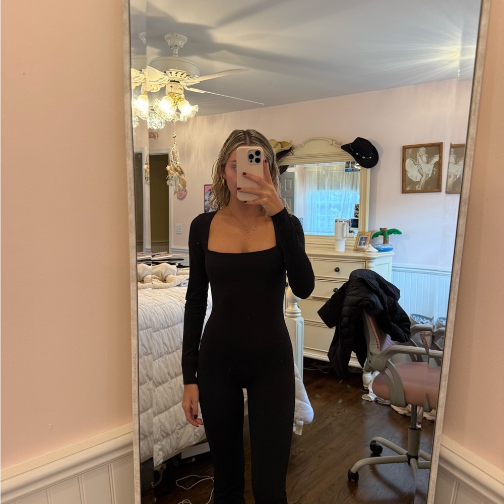 Black Long Sleeve Jumpsuit